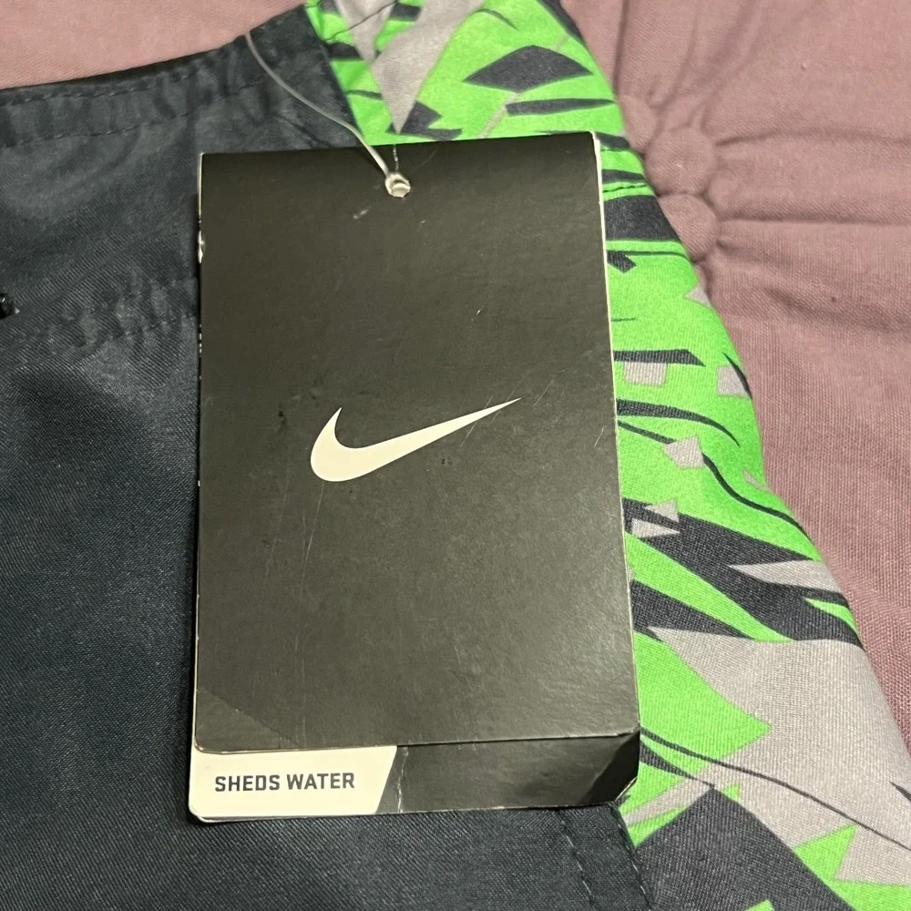 NWT Nike Hydra Void Board Shorts Green Grey Charcoal Swim Trunks Men's Large